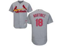 Gray Carlos Martinez Men #18 Majestic MLB St. Louis Cardinals Flexbase Collection Jersey