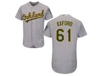 Gray John Axford Men #61 Majestic MLB Oakland Athletics Flexbase Collection Jersey