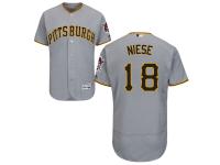 Gray Jonathon Niese Men #18 Majestic MLB Pittsburgh Pirates Flexbase Collection Jersey