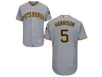 Gray Josh Harrison Men #5 Majestic MLB Pittsburgh Pirates Flexbase Collection Jersey