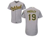 Gray Josh Phegley Men #19 Majestic MLB Oakland Athletics Flexbase Collection Jersey