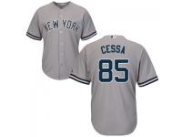 Gray Luis Cessa Authentic Player Men #85 Majestic MLB New York Yankees 2016 New Cool Base Jersey