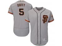 Gray Matt Duffy Men #5 Majestic MLB San Francisco Giants Flexbase Collection Jersey