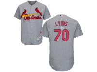 Gray Tyler Lyons Men #70 Majestic MLB St. Louis Cardinals Flexbase Collection Jersey