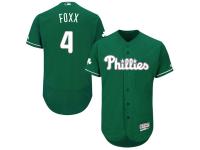 Green Celtic Jimmy Foxx Men #4 Majestic MLB Philadelphia Phillies Flexbase Collection Jersey