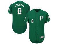 Green Celtic Willie Stargell Men #8 Majestic MLB Pittsburgh Pirates Flexbase Collection Jersey