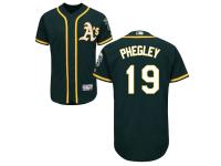 Green Josh Phegley Men #19 Majestic MLB Oakland Athletics Flexbase Collection Jersey