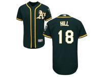 Green Rich Hill Men #18 Majestic MLB Oakland Athletics Flexbase Collection Jersey