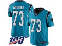 Greg Van Roten Men's Blue Limited Jersey #73 Football Alternate Carolina Panthers 100th Season Vapor Untouchable
