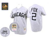 Grey 1960 Throwback Nellie Fox Men #2 Mitchell And Ness MLB Chicago White Sox Jersey