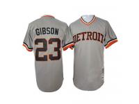 Grey 1968 Throwback Kirk Gibson Men #23 Mitchell And Ness MLB Detroit Tigers Jersey