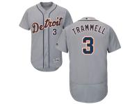 Grey Alan Trammell Men #3 Majestic MLB Detroit Tigers Flexbase Collection Jersey