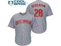 Grey Anthony DeSclafani Men #28 Majestic MLB Cincinnati Reds Cool Base Road Jersey