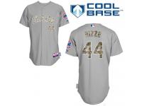 Grey Anthony Rizzo Men #44 Majestic MLB Chicago Cubs USMC Cool Base Jersey