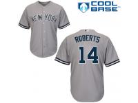 Grey Brian Roberts Men #14 Majestic MLB New York Yankees Road Jersey