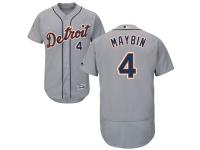 Grey Cameron Maybin Men #4 Majestic MLB Detroit Tigers Flexbase Collection Jersey