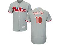Grey Darren Daulton Men #10 Majestic MLB Philadelphia Phillies Flexbase Collection Jersey