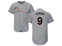 Grey Dee Gordon Men #9 Majestic MLB Miami Marlins Flexbase Collection Jersey