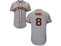 Grey Hunter Pence Men #8 Majestic MLB San Francisco Giants Flexbase Collection Jersey