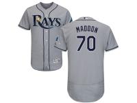 Grey Joe Maddon Men #70 Majestic MLB Tampa Bay Rays Flexbase Collection Jersey