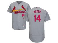 Grey Ken Boyer Men #14 Majestic MLB St. Louis Cardinals Flexbase Collection Jersey