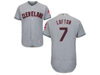 Grey Kenny Lofton Men #7 Majestic MLB Cleveland Indians Flexbase Collection Jersey