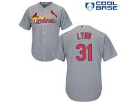 Grey Lance Lynn Men #31 Majestic MLB St. Louis Cardinals Cool Base Road Jersey