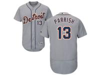 Grey Lance Parrish Men #13 Majestic MLB Detroit Tigers Flexbase Collection Jersey