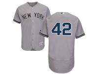 Grey Mariano Rivera Men #42 Majestic MLB New York Yankees Flexbase Collection Jersey
