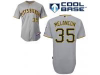 Grey Mark Melancon Men #35 Majestic MLB Pittsburgh Pirates Cool Base Road Jersey