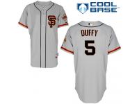 Grey Matt Duffy Men #5 Majestic MLB San Francisco Giants Cool Base Alternate Jersey