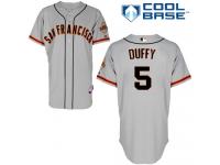 Grey Matt Duffy Men #5 Majestic MLB San Francisco Giants Cool Base Road Jersey