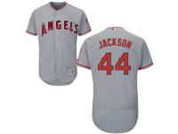 Grey Reggie Jackson Men #44 Majestic MLB Los Angeles Angels Of Anaheim Flexbase Collection Jersey