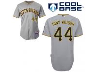 Grey Tony Watson Men #44 Majestic MLB Pittsburgh Pirates Cool Base Road Jersey