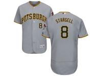 Grey Willie Stargell Men #8 Majestic MLB Pittsburgh Pirates Flexbase Collection Jersey