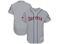 Independence Day Men Seattle Mariners Gray 2017 Stars & Stripes Flex Base Team Jersey