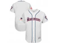 Independence Day Men Seattle Mariners White 2017 Stars & Stripes Flex Base Team Jersey