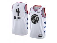Indiana Pacers #4 White Victor Oladipo 2019 All-Star Game Swingman Finished Jersey Men's