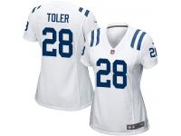 Indianapolis Colts Greg Toler Women's Road Jersey - White Nike NFL #28 Game