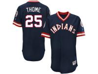Indians #25 Jim Thome Throwback Navy Blue 1976 Turn Back The Clock Stitched Baseball Jersey