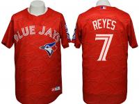 Jays #7 Jose Reyes 3D Watermark Edition Red Jersey