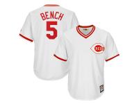 Johnny Bench Cincinnati Reds Majestic Youth Cooperstown Collection Cool Base Player Jersey - White