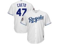 Johnny Cueto Kansas City Royals Majestic World Series Replica Cool Base Jersey - White