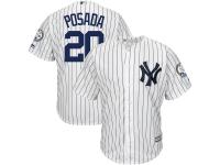 Jorge Posada New York Yankees Majestic Cool Base Player Jersey with Retirement Patch - White Navy
