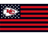 Kansas City Chiefs NFL American Flag 16in x 24in