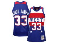 Kareem Abdul-Jabbar All Star West Mitchell & Ness 1980 Authentic Basketball Jersey C Navy Blue