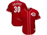 Ken Griffey Jr Cincinnati Reds Majestic 2016 Hall Of Fame Induction Cool Base Jersey with Sleeve Patch Jersey - Red