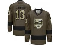 Kings #13 Kyle Clifford Green Salute to Service Stitched NHL Jersey