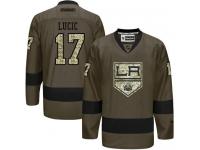Kings #17 Milan Lucic Green Salute to Service Stitched NHL Jersey