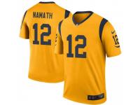 Legend Vapor Untouchable Men's Joe Namath Los Angeles Rams Nike Color Rush Jersey - Gold
